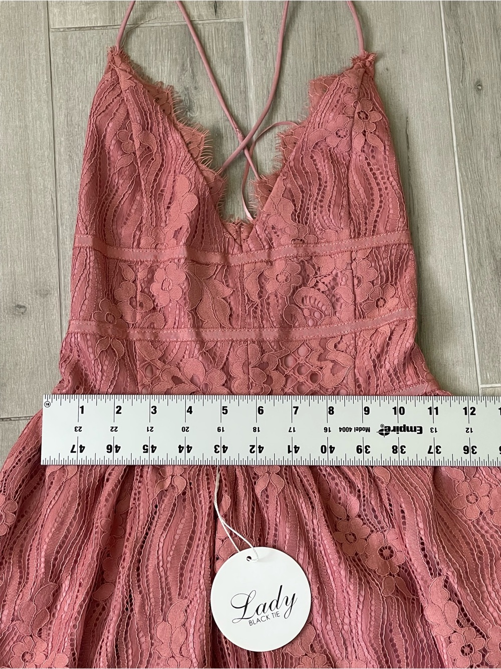 NWT Lady Black Tie Aurelia Mauve Lace Fit & Flare Dress Size Small - Picture 5 of 10
